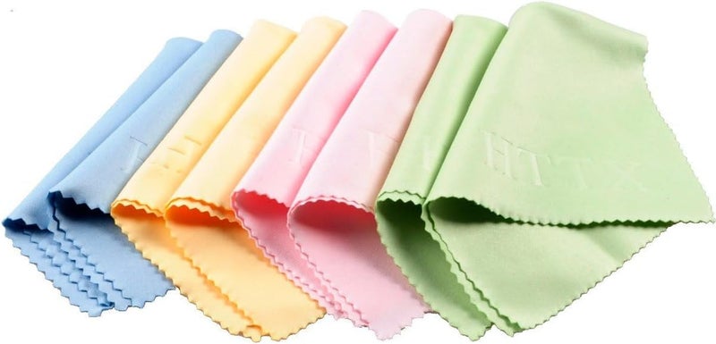 HTTX Microfiber Cleaning Cloths - for All LCD Screens, Tablets, Lenses, and Other Delicate Surfaces (8-Pack, 6x7) - Image 1